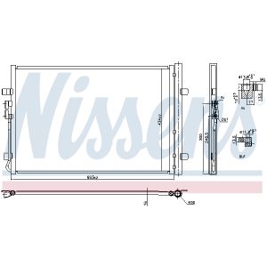 Condensatore, impianto di climatizzazione NISSENS 941183