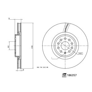 Bremsscheibe FEBI 186357, 1 Stück