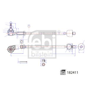 Barra de rodadura FEBI BILSTEIN 182411