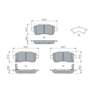 Conjunto de pastilhas de travão BOSCH 0 986 460 075