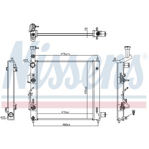 Radiator, motorkoeling NISSENS 606866