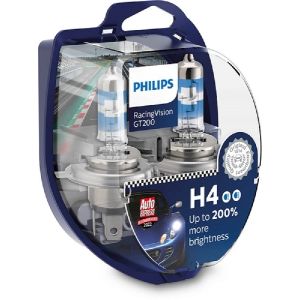 Lamp Halogeen PHILIPS H4 RacingVision GT200 12V/60/55W, 2 Stuk