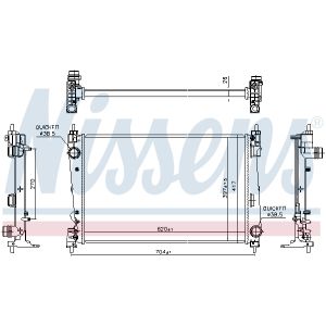 Radiatore, raffreddamento motore NISSENS 617868