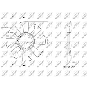 Rueda de ventilador, refrigeración de motor NRF 49867