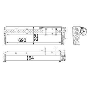 Condenseur, climatisation MAHLE AC 54 000P
