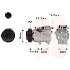 Compressor, ar condicionado VAN WEZEL 8200K238