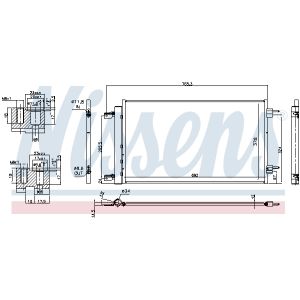 Condensatore, impianto di climatizzazione NISSENS 940735