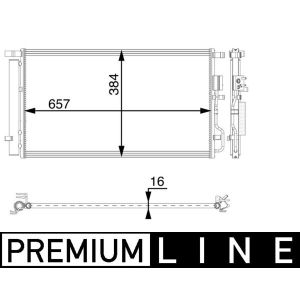 Condensador, ar condicionado BEHR MAHLE AC 64 000P