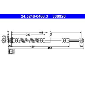 Bremsschlauch ATE 24.5248-0466.3