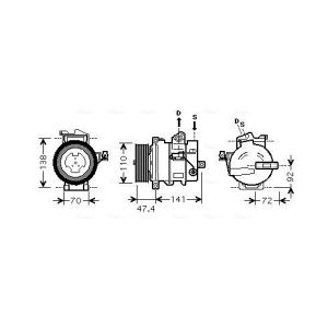 Compressor, ar condicionado AVA COOLING AUAK188