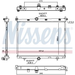 Radiador NISSENS 607030