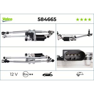 Motor, limpa para-brisas VALEO VAL584665