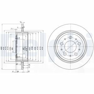 Disque de frein DELPHI BG3543