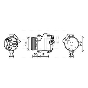 Compressor, ar condicionado AVA COOLING SZAK121