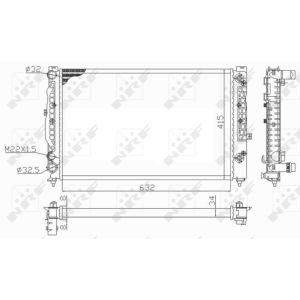 Radiador, refrigeración de motor NRF 59101