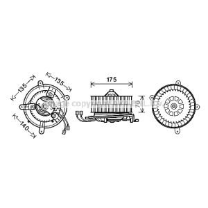 Motore elettrico, ventola interna AVA COOLING MS8610