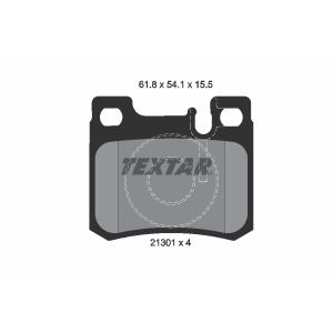 Kit de plaquettes de frein, frein à disque TEXTAR 2130103, Arrière