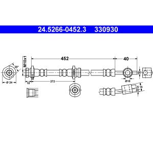 Flexible de frein ATE 24.5266-0452.3