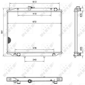 Radiator, motorkoeling NRF 52082