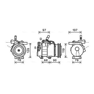Compressor, ar condicionado AVA COOLING KAAK161
