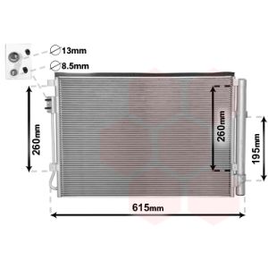Condensator, airconditioning VAN WEZEL 82005207