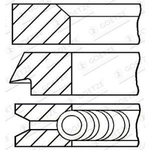 Jeu de segments de pistons GOETZE 08-106507-00