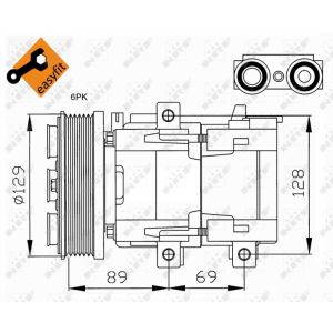 Ilmastoinnin kompressori EASY FIT NRF 32212