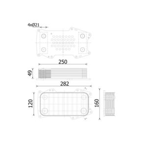 Arrefecedor de óleo, óleo do motor MAHLE CLC 332 000S