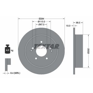 Disque de frein TEXTAR 92326603