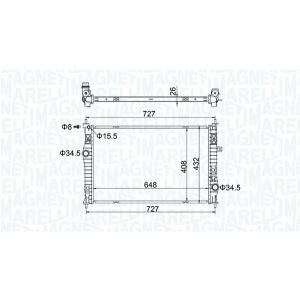 Raffreddatore motore MAGNETI MARELLI 350213207200