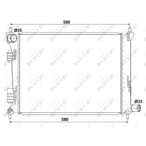 Radiator, motorkoeling NRF 53166