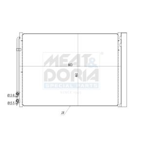 Condenseur (climatisation) MEAT & DORIA 991085