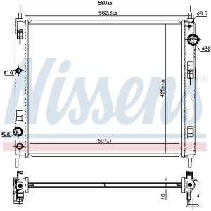 Kühler, Motorkühlung NISSENS 606119