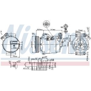 Compresor, aire acondicionado NISSENS 89308