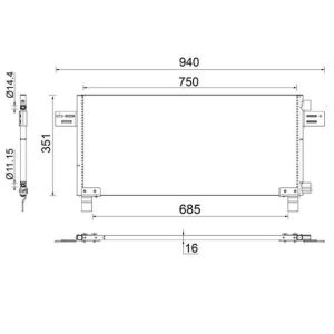 Condensator, airconditioning MAHLE AC 282 000S