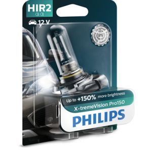 Lámpara incandescente halógena PHILIPS HIR2 X-tremeVision Pro150 12V, 55W  para Chevrolet, Chrysler, Dodge