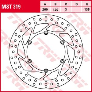 Jarrulevy TRW MST319, 1 Kappale