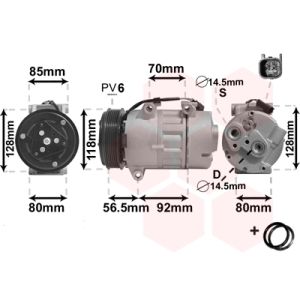Compressor, ar condicionado VAN WEZEL 1800K394