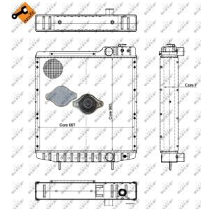Radiador, arrefecimento do motor NRF 52130