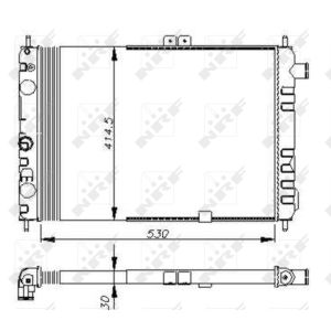 Radiateur, refroidissement du moteur NRF 58670