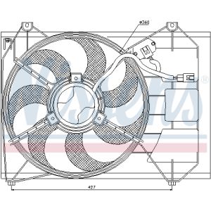 Koelventilatorwiel, motorkoeling NISSENS 85346