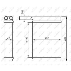 Scambiatore di calore, riscaldamento interno NRF 52221