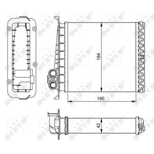 Wärmetauscher, Innenraumheizung NRF 54284