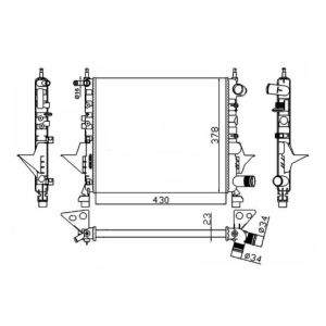 Kühler, Motorkühlung NRF 529513