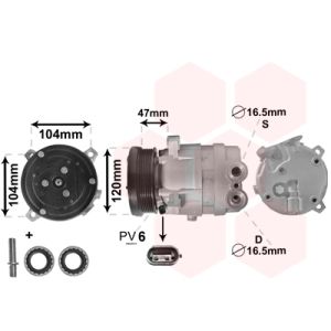 Klimakompressor VAN WEZEL 0800K054