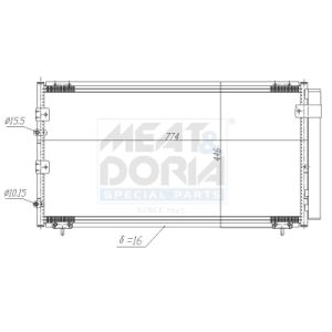 Condenseur (climatisation) MEAT & DORIA 991191