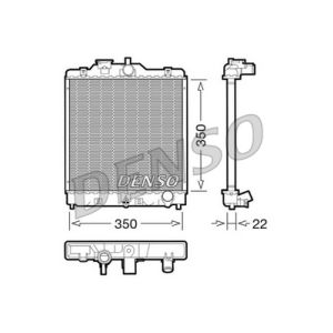 Radiador de motor DENSO DRM40003