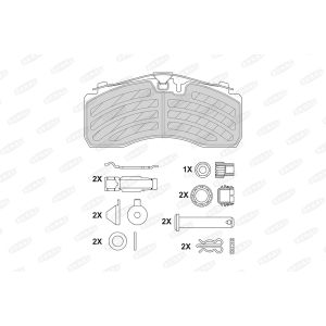 Jeu de plaquettes de frein à disque BERAL BCV29287TK