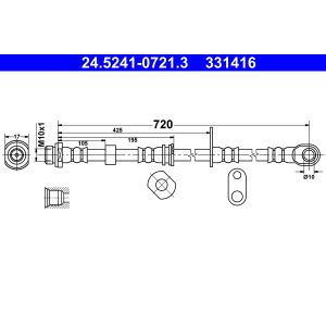 Bremsschlauch ATE 24.5241-0721.3