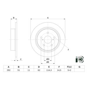 Disque de frein BOSCH 0 986 479 H27